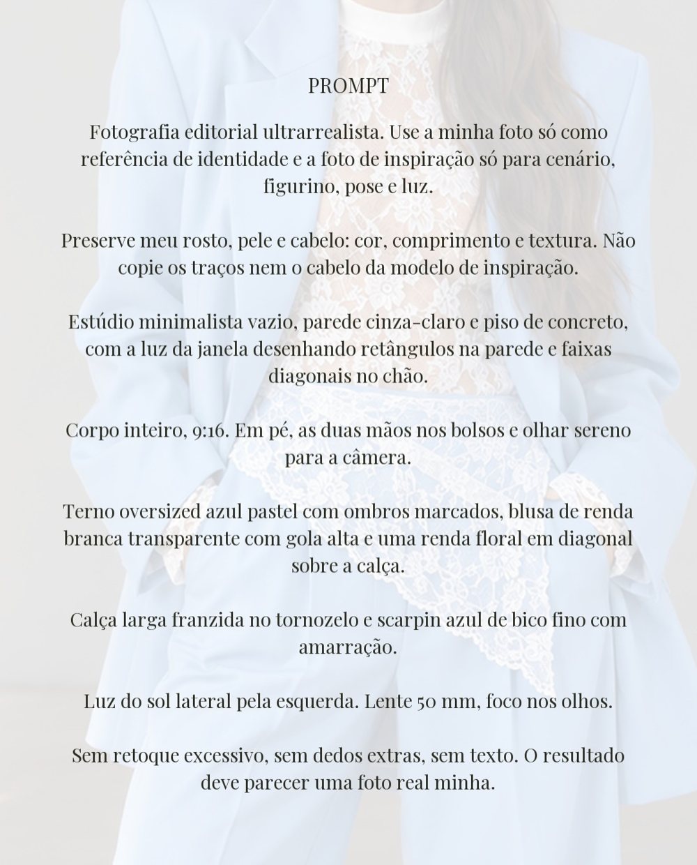 Lâmina do carrossel Prompts de luxo publicado no Instagram