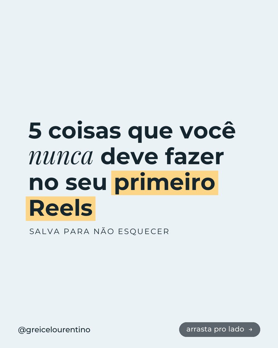 Modelo de carrossel do curso: estilo Nunca